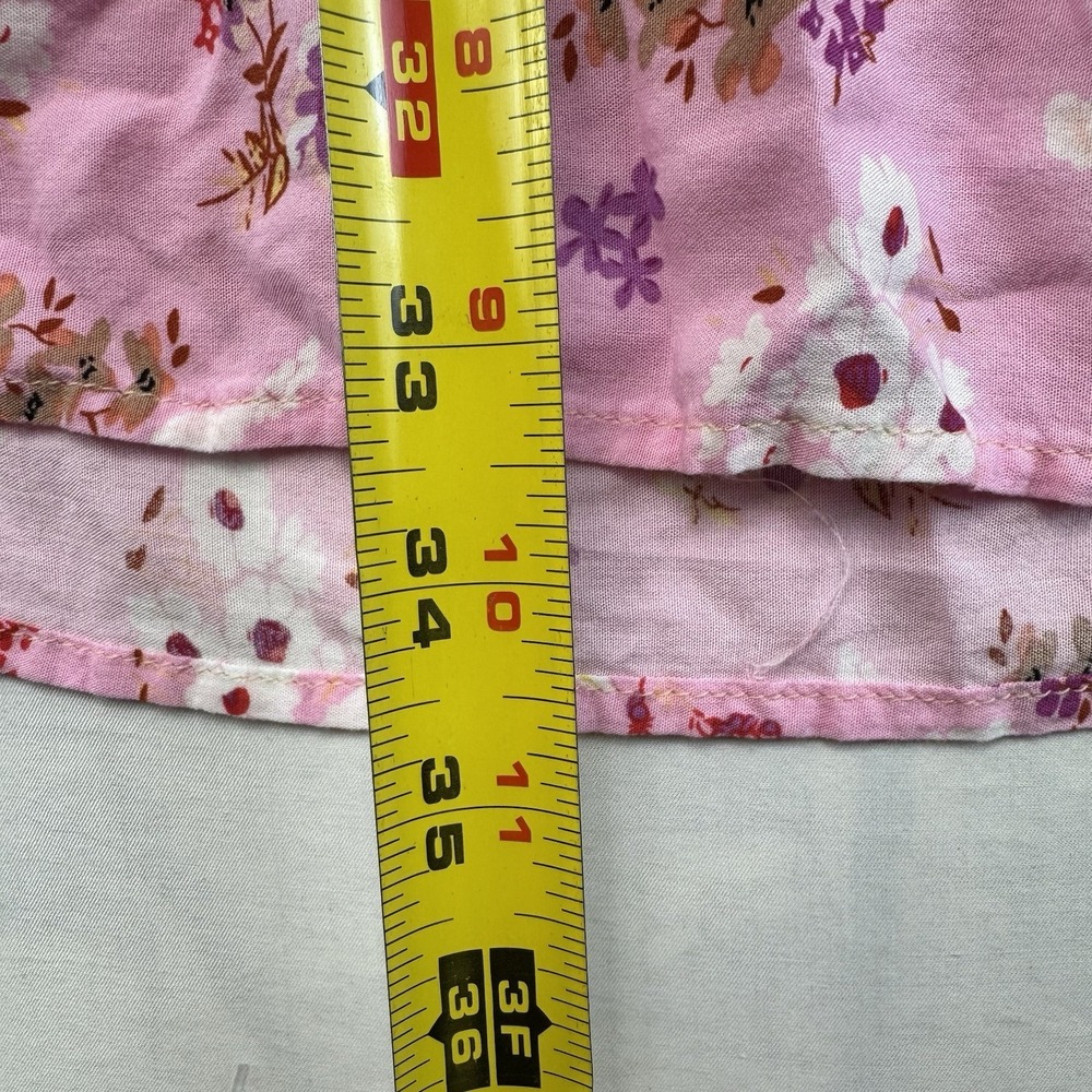 Women's Boho Floral Smocked Maxi Dress Pink Sleeveless Cottagecore M - Picture 4 of 6